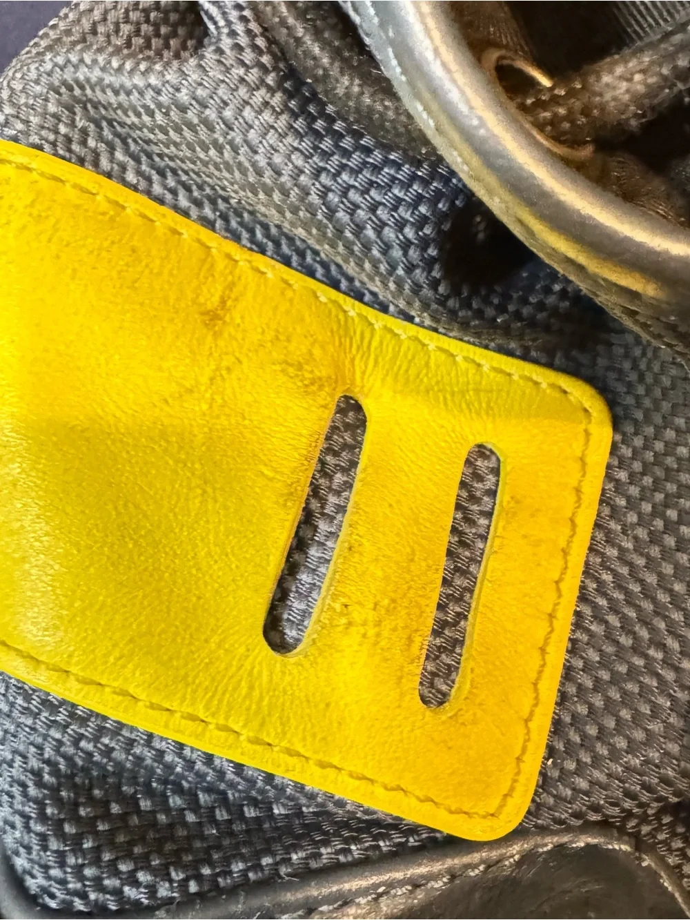 Coach Gray and Yellow Leather Men's Backpack
